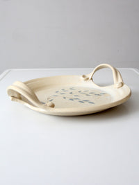 vintage studio pottery platter | Kathy Slocum, 1984