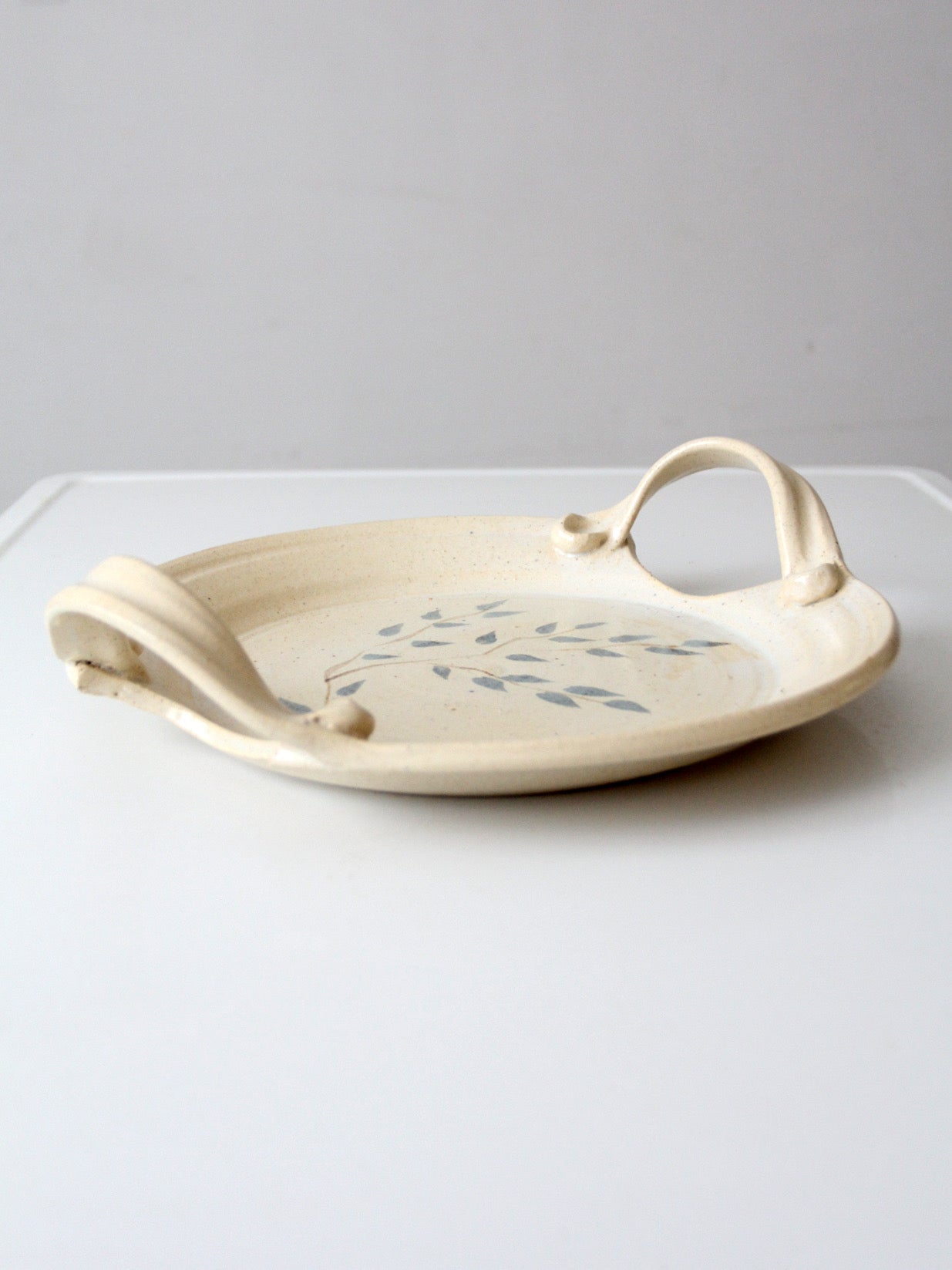 vintage studio pottery platter | Kathy Slocum, 1984