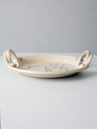 vintage studio pottery platter | Kathy Slocum, 1984