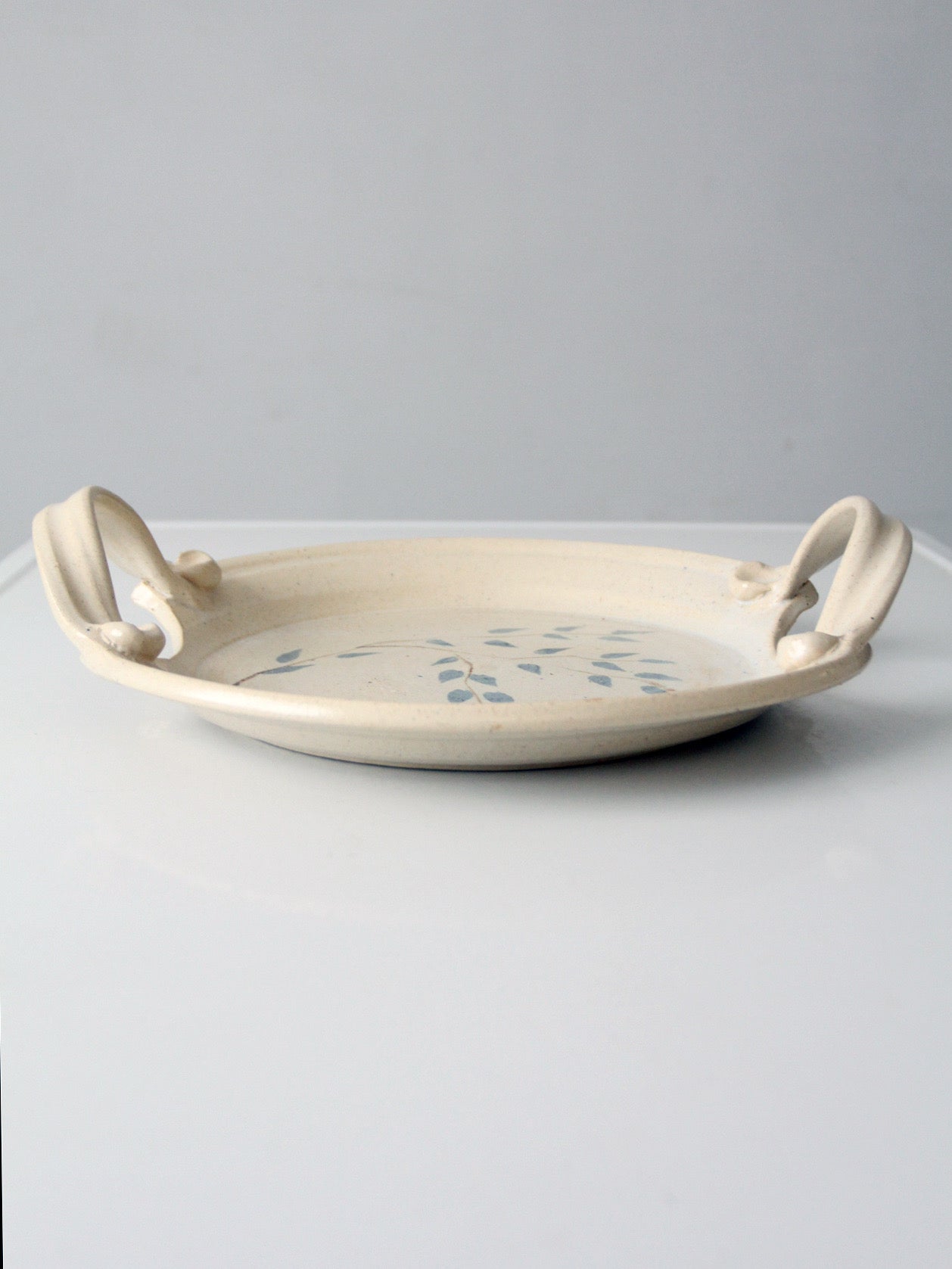 vintage studio pottery platter | Kathy Slocum, 1984