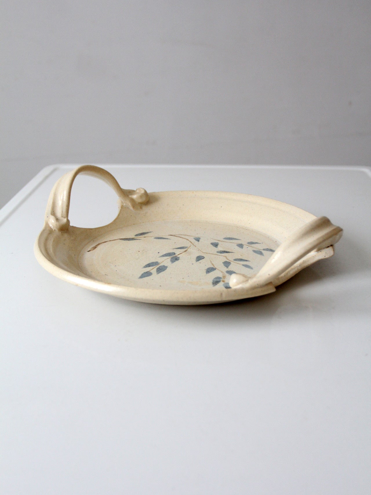 vintage studio pottery platter | Kathy Slocum, 1984