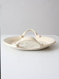 vintage studio pottery platter | Kathy Slocum, 1984