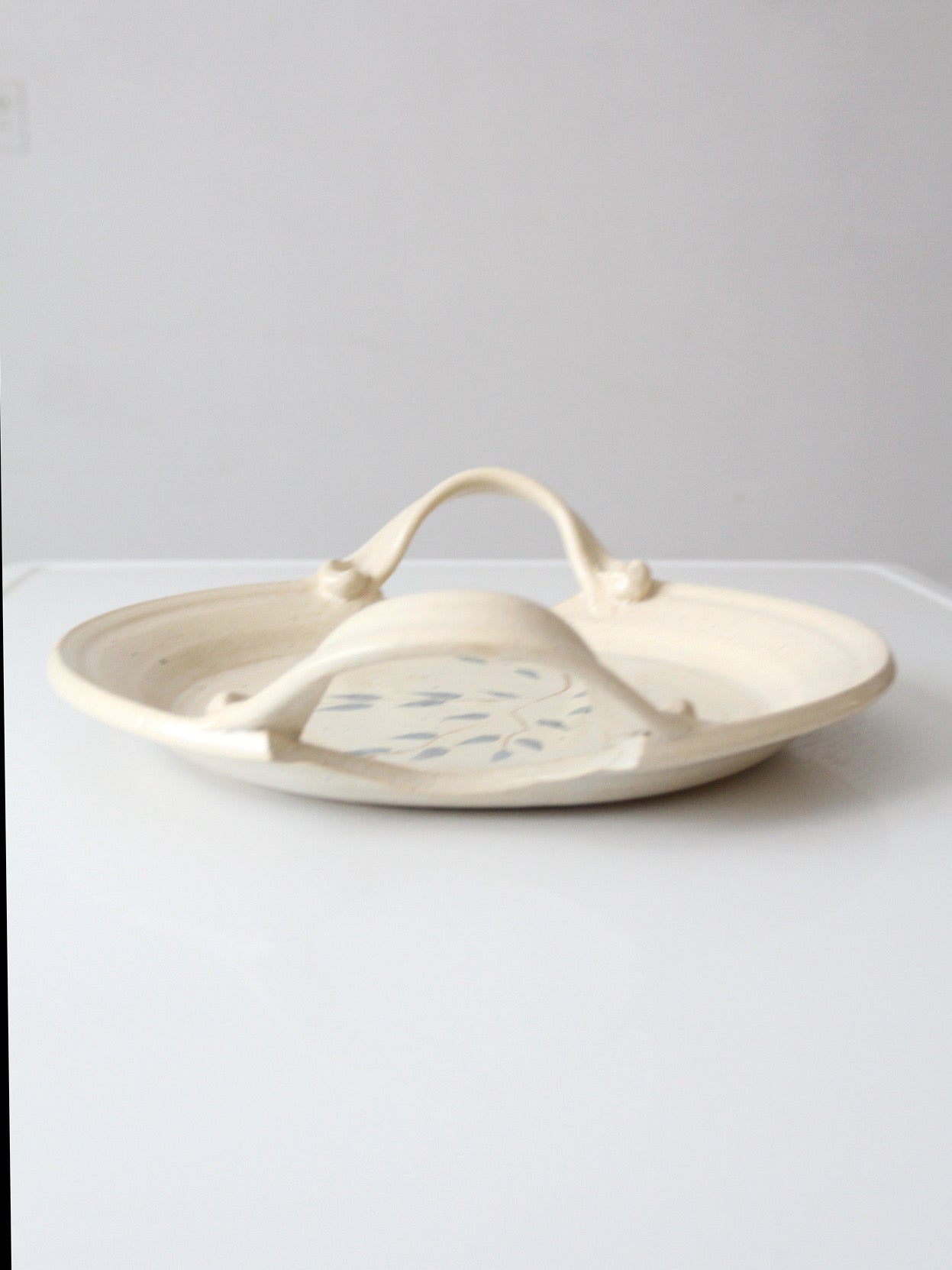 vintage studio pottery platter | Kathy Slocum, 1984