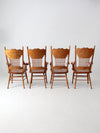 vintage press back dining chair set of 4