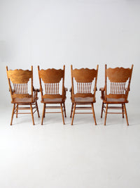 vintage press back dining chair set of 4