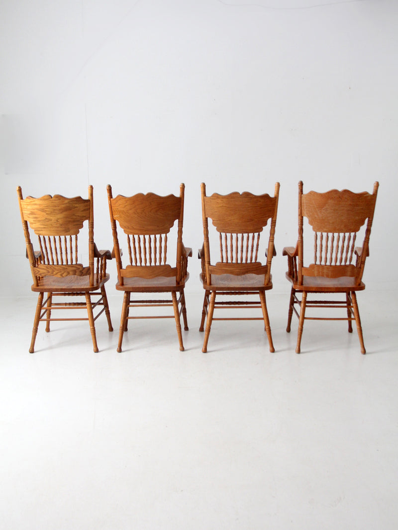 vintage press back dining chair set of 4