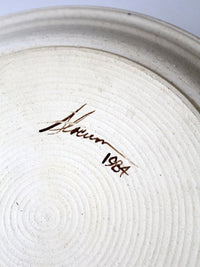 vintage studio pottery platter | Kathy Slocum, 1984