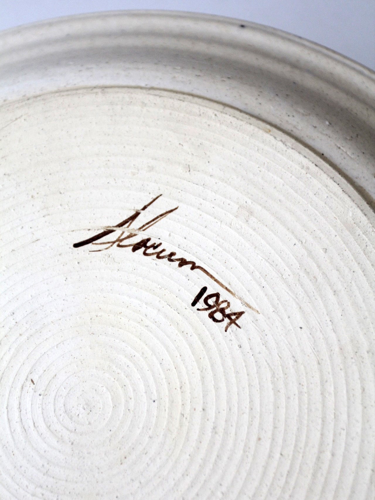 vintage studio pottery platter | Kathy Slocum, 1984