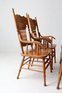 vintage press back dining chair set of 4