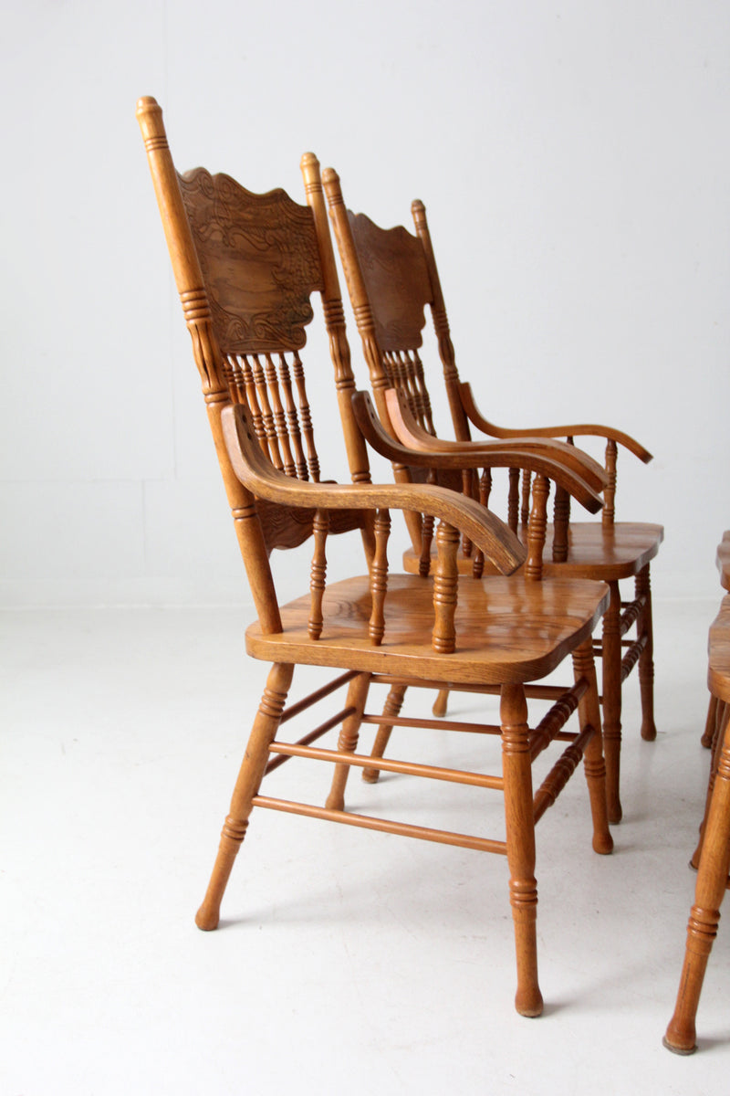 vintage press back dining chair set of 4
