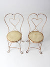 antique ice cream parlor chairs pair