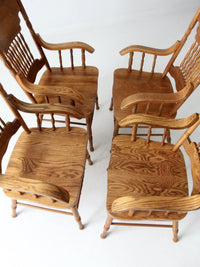 vintage press back dining chair set of 4
