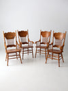 vintage press back dining chair set of 4