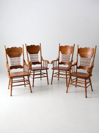 vintage press back dining chair set of 4