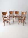 vintage press back dining chair set of 4