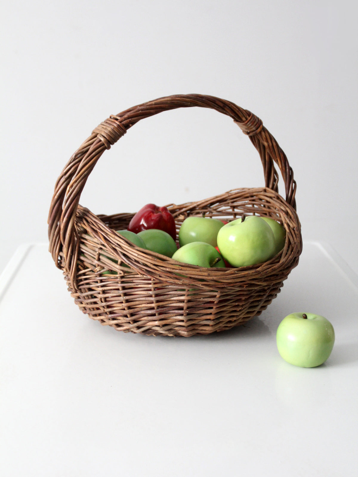 vintage wicker harvest basket