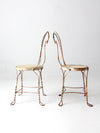 antique ice cream parlor chairs pair