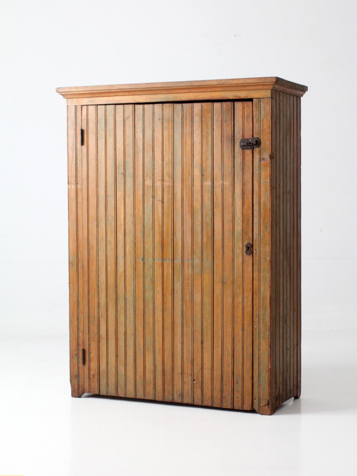 antique beadboard country cupboard cabinet