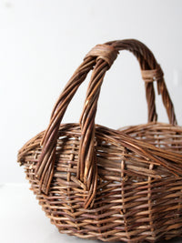 vintage wicker harvest basket