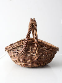 vintage wicker harvest basket