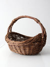 vintage wicker harvest basket