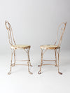 antique ice cream parlor chairs pair