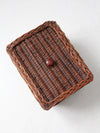 vintage wicker storage basket