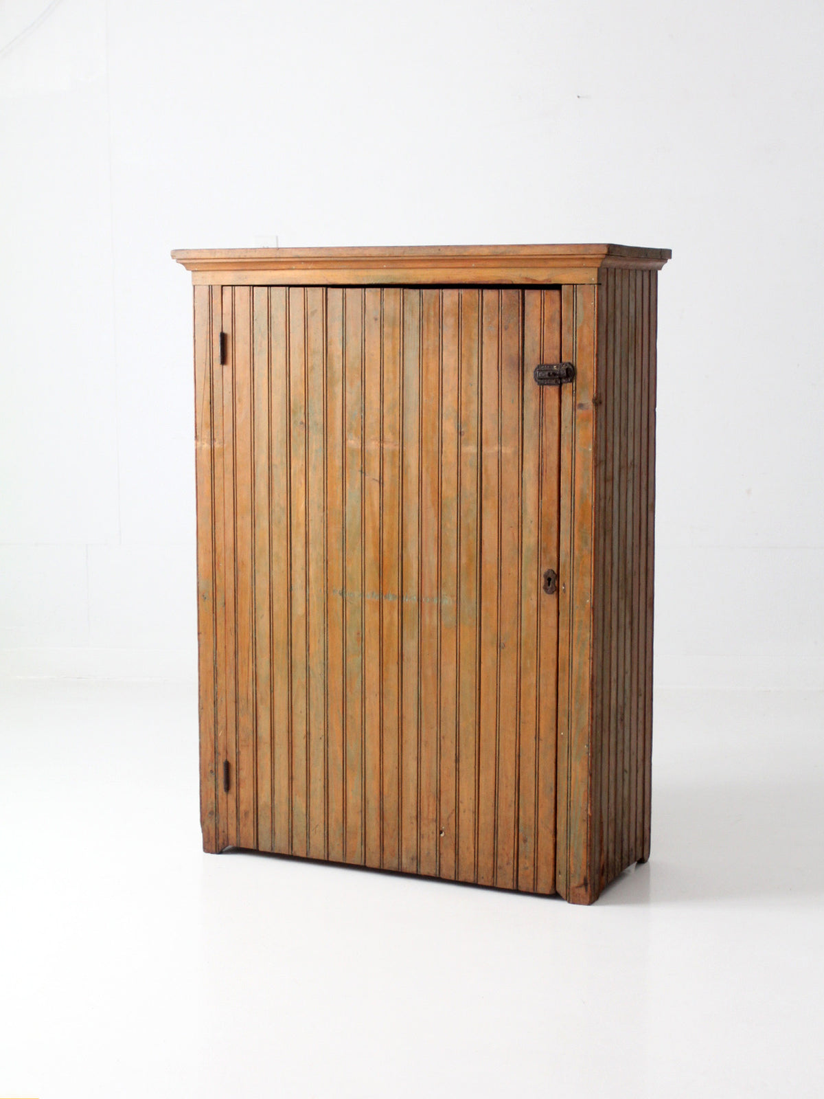 antique beadboard country cupboard cabinet