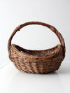 vintage wicker harvest basket