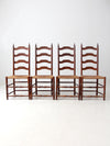 antique ladder back chairs with rush seats set of 4