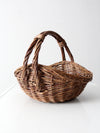 vintage wicker harvest basket