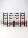 antique ladder back chairs with rush seats set of 4