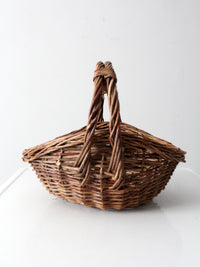 vintage wicker harvest basket