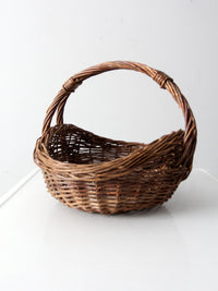 vintage wicker harvest basket