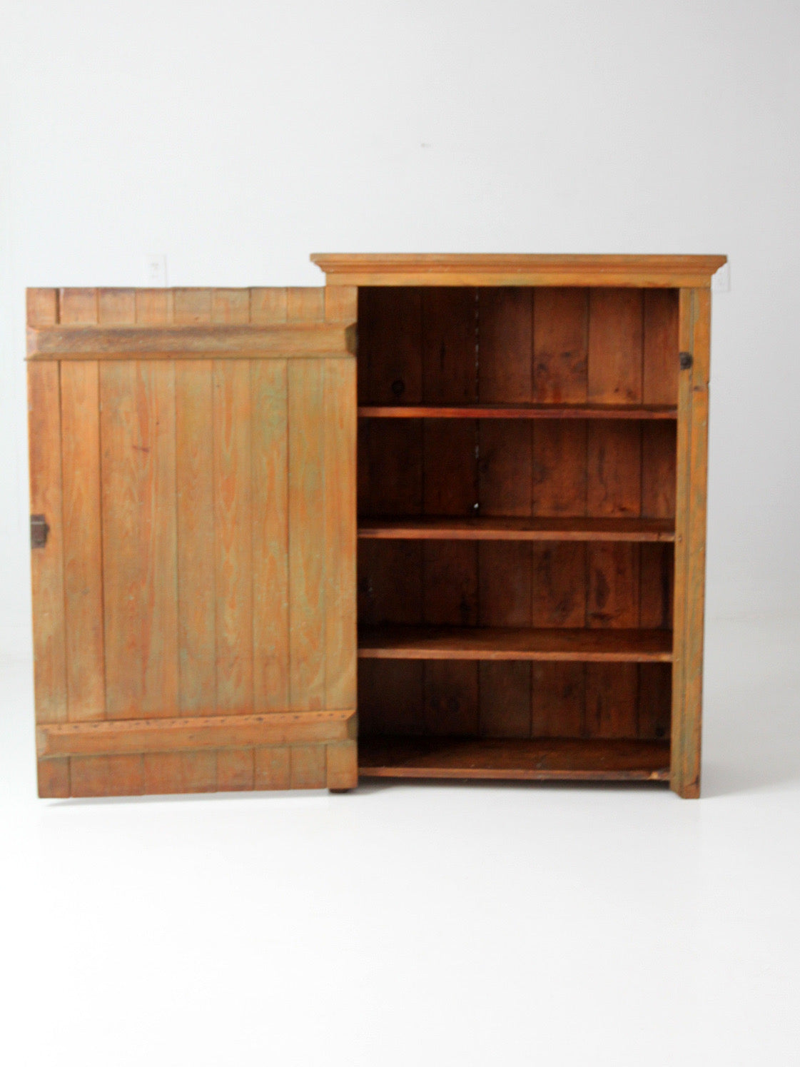antique beadboard country cupboard cabinet