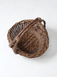 vintage wicker harvest basket