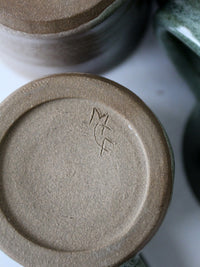 set of 4 vintage studio pottery mugs