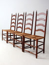 antique ladder back chairs with rush seats set of 4