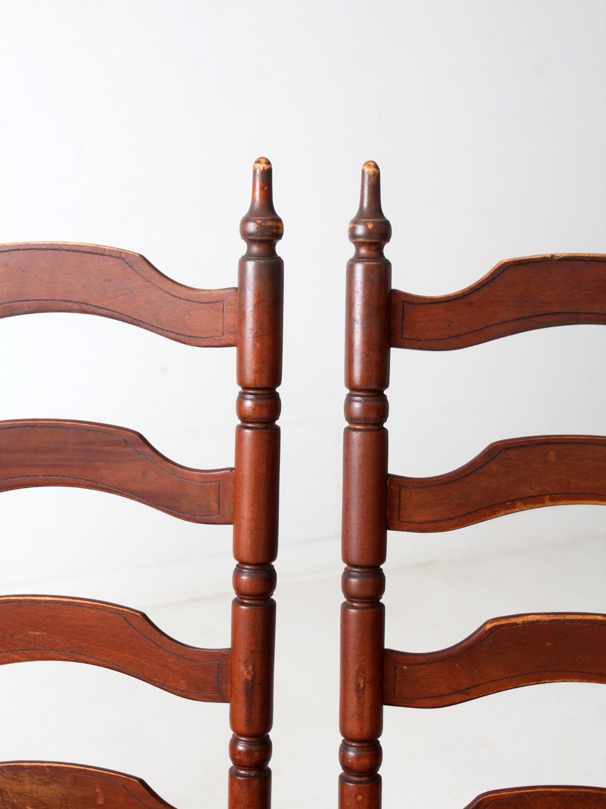 antique ladder back chairs with rush seats set of 4