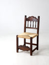 antique rush seat chair