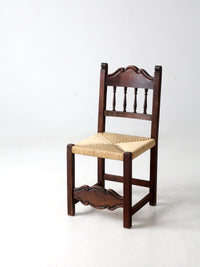 antique rush seat chair