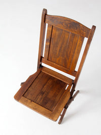 antique IOOF wood folding chair