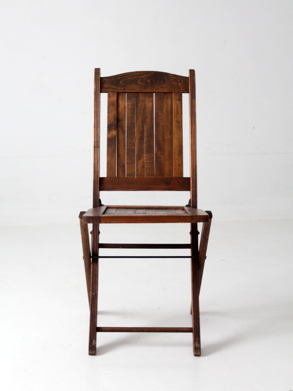 antique IOOF wood folding chair