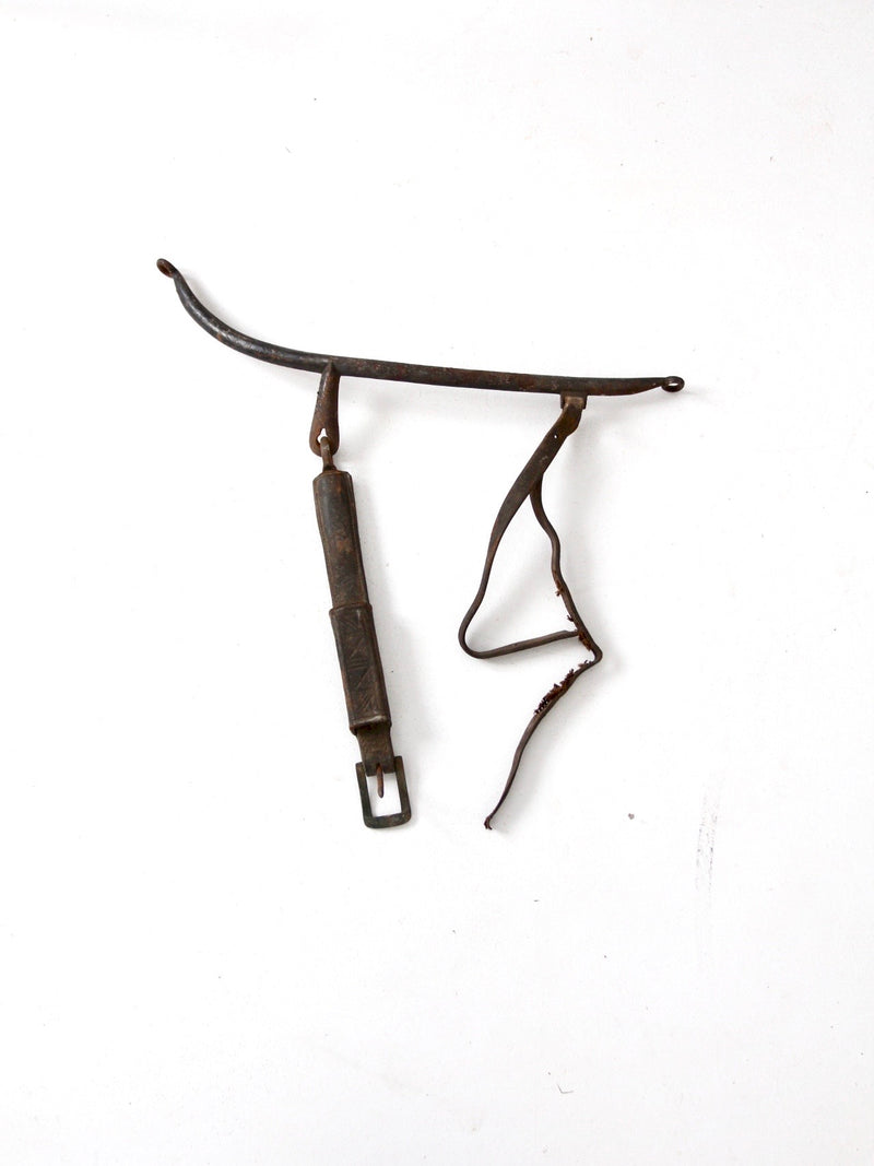 antique horse hames with leather straps