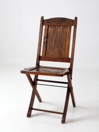 antique IOOF wood folding chair