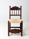 antique rush seat chair