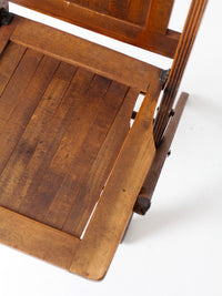 antique IOOF wood folding chair