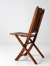 antique IOOF wood folding chair