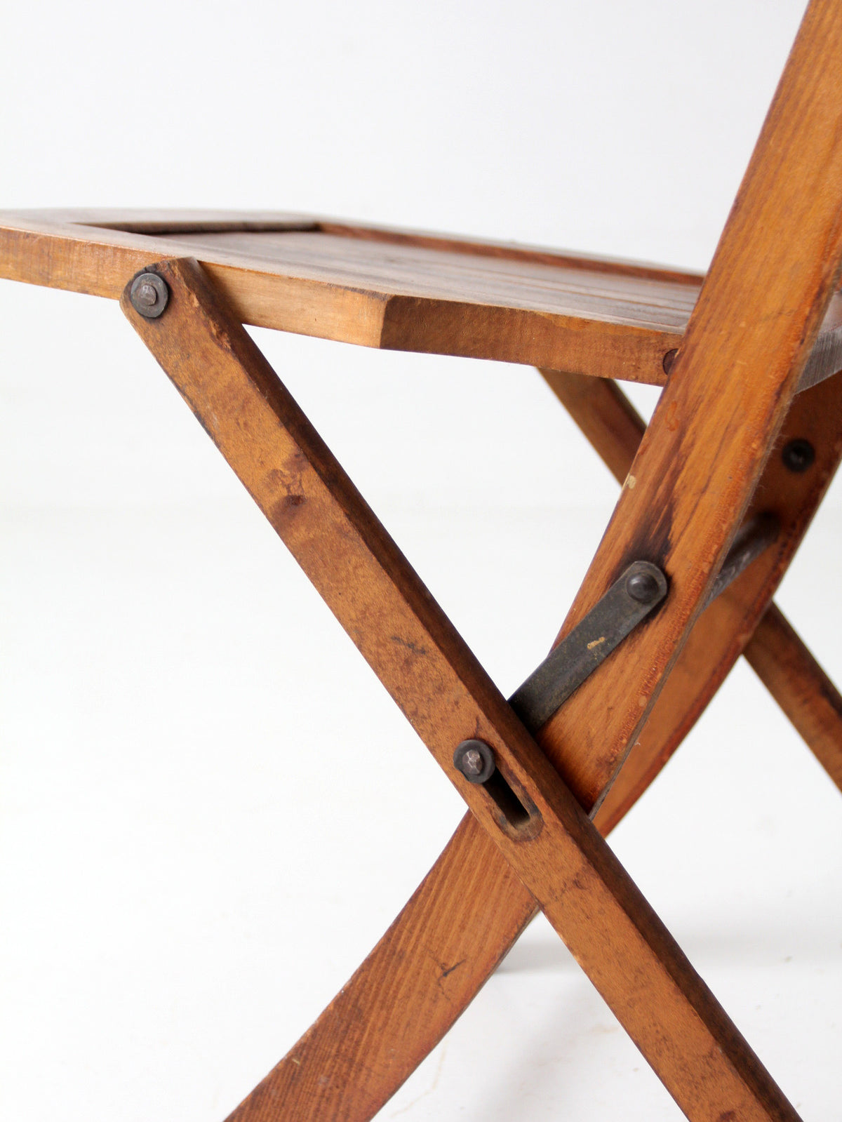 antique IOOF wood folding chair