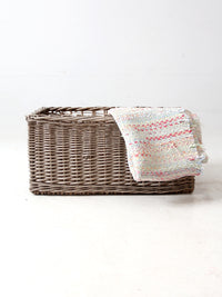 vintage wicker storage basket
